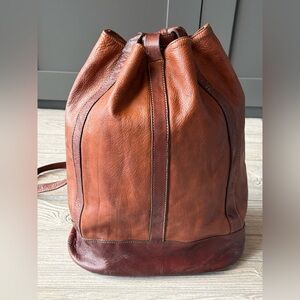Sundance Cheval 2 tone leather vintage backpack/shoulder bag. First generation